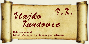 Vlajko Kundović vizit kartica